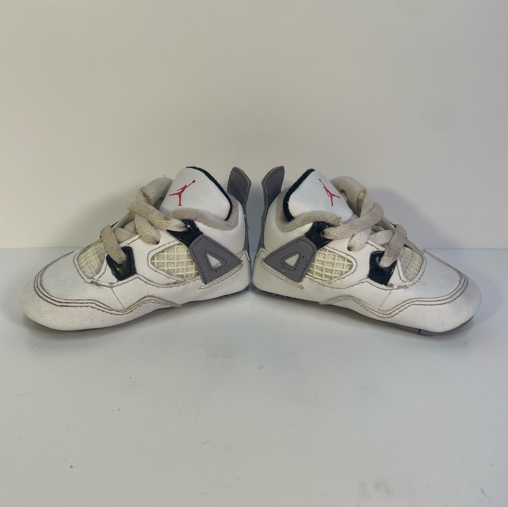 Air Jordan Retro IV 4 White Cement 2012 487219-103 Toddler 3C Crib No Box - Picture 6 of 7